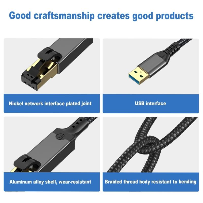 USB 3.0 к RJ45 Гигабитный Ethernet-адаптер Для Ноутбука ПК Быстрое Сетевое Соединение и Дизайн Plug and Play