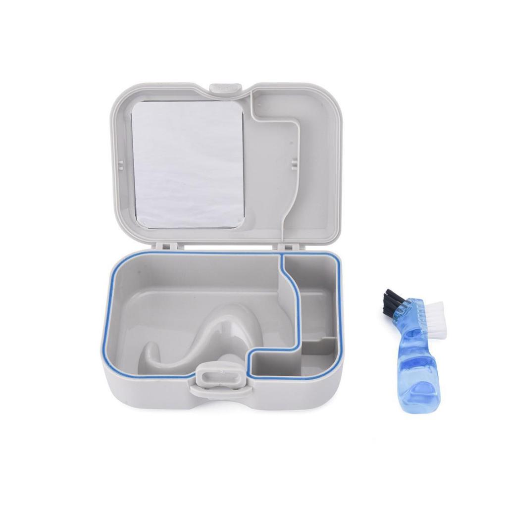 Герметичный контейнер для хранения зубных щеток и зубных протезов с зеркалом