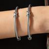 Trend Simple Personality Twist Steel Wire Opening Adjustable Creative Design Bracelet Titanium Steel Jewelry