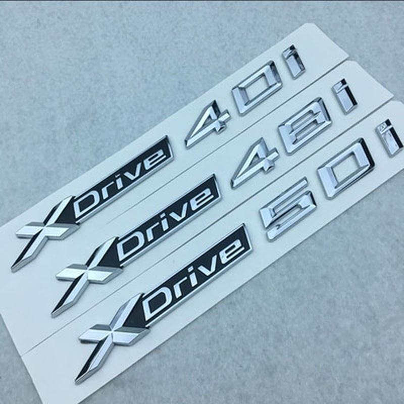 1X новый ABS хромированный автомобильный логотип XDrive, наклейка с эмблемой X Drive 20i 25i 28i 30i 35i 40i 48i 50i для B + W X1 X3 X4 X5 X6