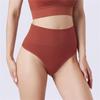 Women Underpants High Waist Solid Color Slimming Thread Butt-lifted Good Breathability Elastic Quick-drying Sport Casual Briefs Female Panties