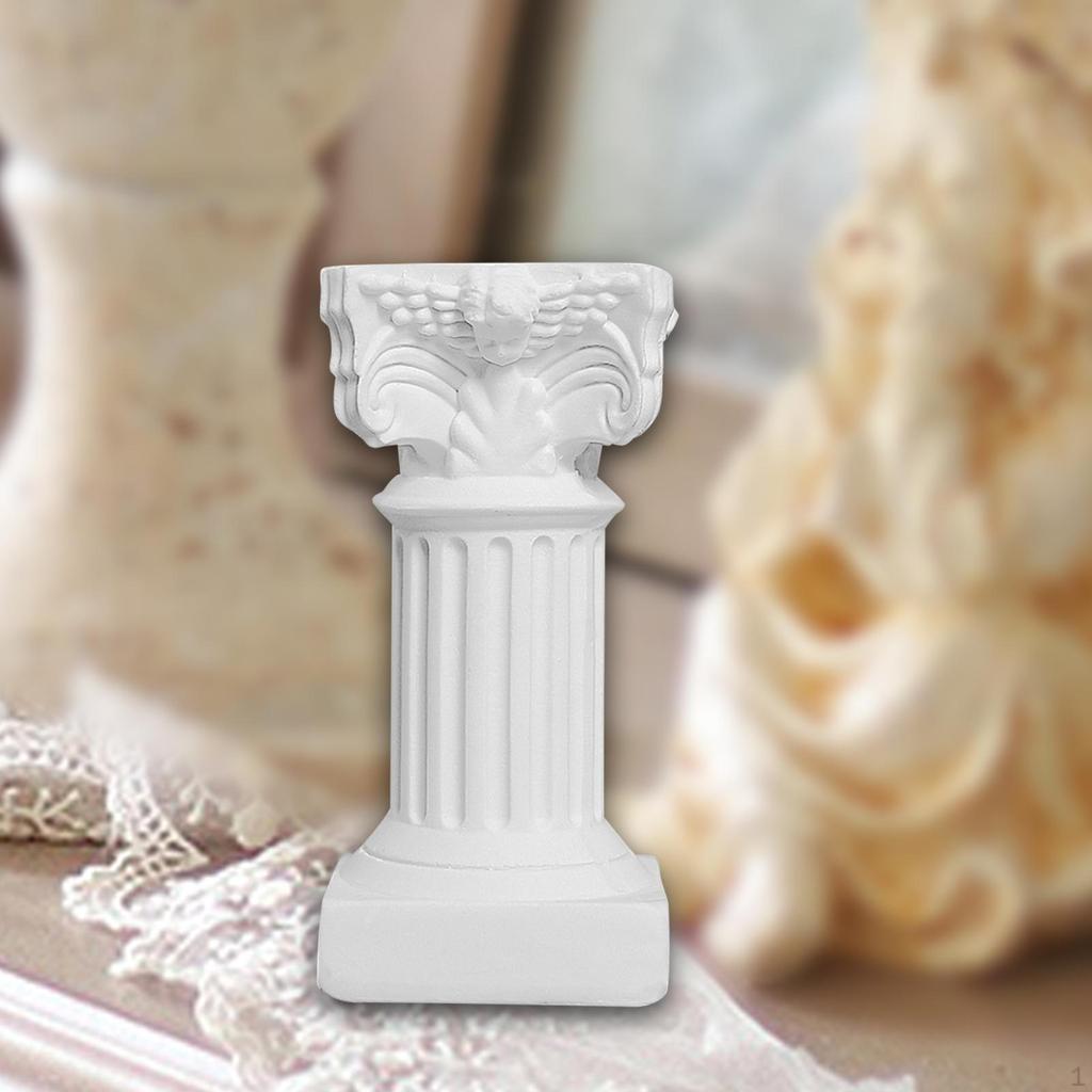 Classic Greek Statue,Mini Pillars ,Resin Crafts Household Office Desktop Decor,Garden Banquet Resin
