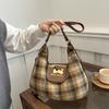 Клетчатая сумка в горошек Cloud Bag Большая вместимость Рюкзак в студенческом стиле Сумка-тоут для поездок на работу Сумка через плечо Женская сумка