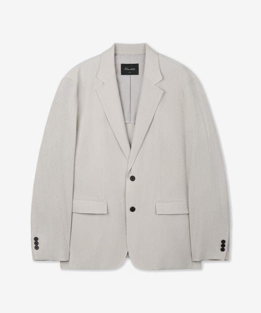 Tngt [Set] Kinoshita Seersucker Jacket & Semi-Wide Pants (Light Beige) 0Tpa6E205I2