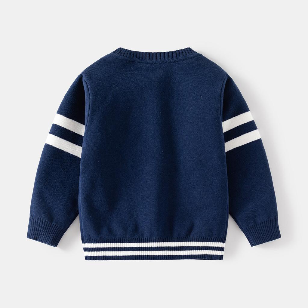 Children's Casual Sweater Fall Boy's Knit Baby V-neck Cardigan Sweater