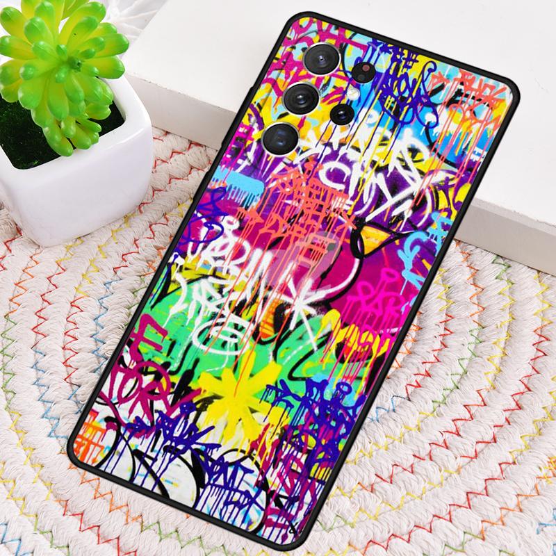 Ins Красочный Граффити Радужный Силиконовый Чехол Для Телефона Для Samsung Galaxy note 10 pro S26 S25 S24 S23 S22 S21 Plus Ultra Capa Чехол