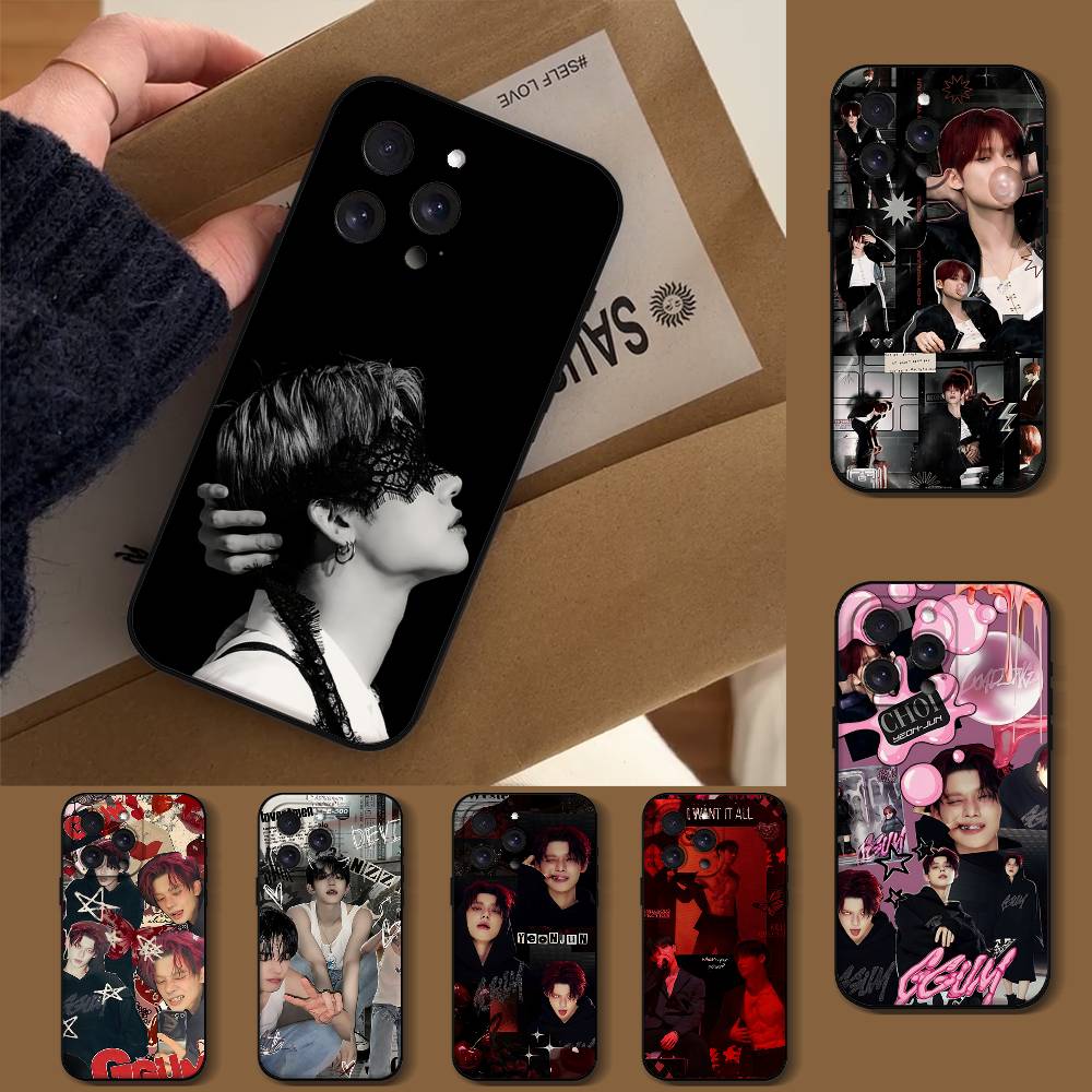 Чехол для телефона певца Y-Yeonjun для iPhone 1716 15 14 13 Pro Max 11 12 Mini X Xs XR Черный силиконовый чехол
