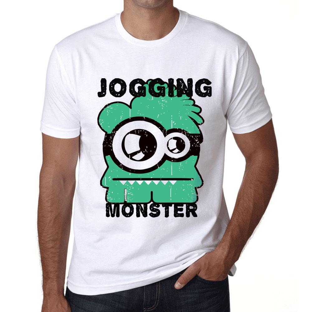Men’s Vintage Tee Shirt Graphic T Shirt Jogging Monster White