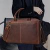 Leather Men's Bag Crazy Horse Leather Vintage Shoulder Bag Men's Briefcase Business Fashion Handbag