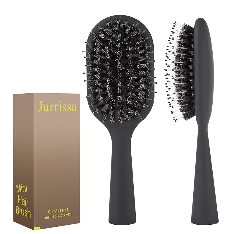 Щетка для волос со щетиной кабана для женщин и мужчин, Распутывающая щетка для волос для разглаживания, массажа, придания блеска, Распутывающая щетка с нейлоновой и натуральной щетиной для волос