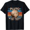 Винтажная футболка Never Forget Pluto Funny Retro Astronomy Space