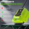 Мини-зарядное устройство AEE2 для аккумуляторов Greenworks 40V, аккумулятора MAX 40V 29462, 29472 и других аккумуляторов Greenworks 40V, штекер США
