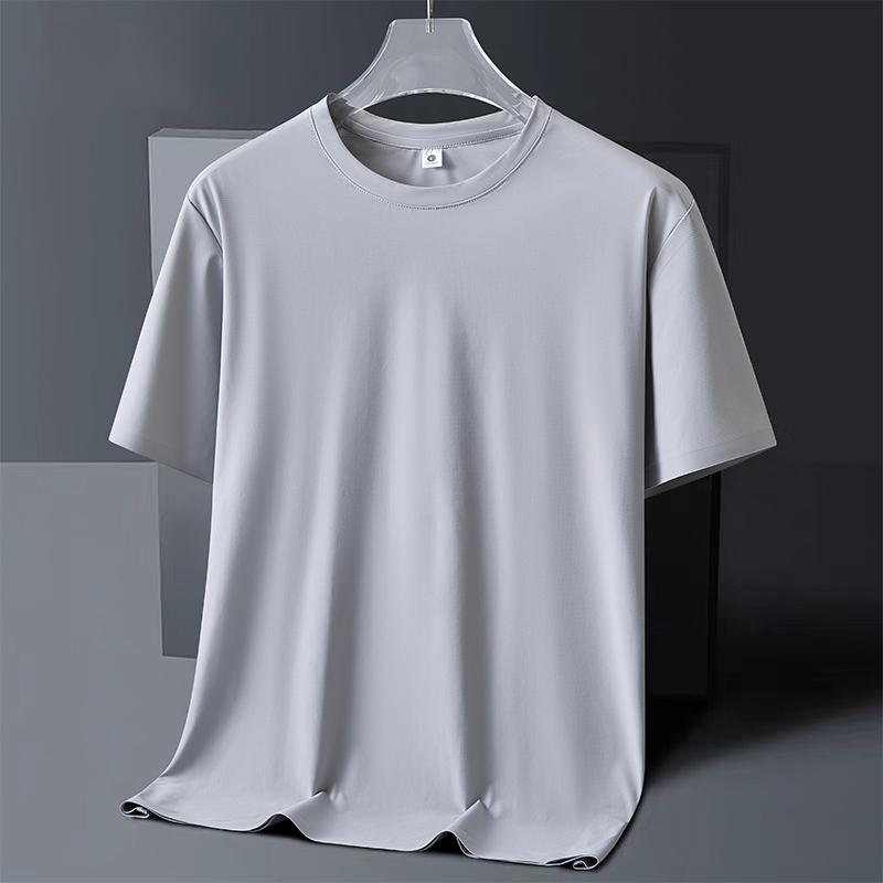 Дышащая спортивная футболка с коротким рукавом Ice Breathable Мужская Быстросохнущая одежда Мужская Свободный топ из ледяного шелка Футболка Мужская для фитнеса и тренировок Футболка с коротким рукавом