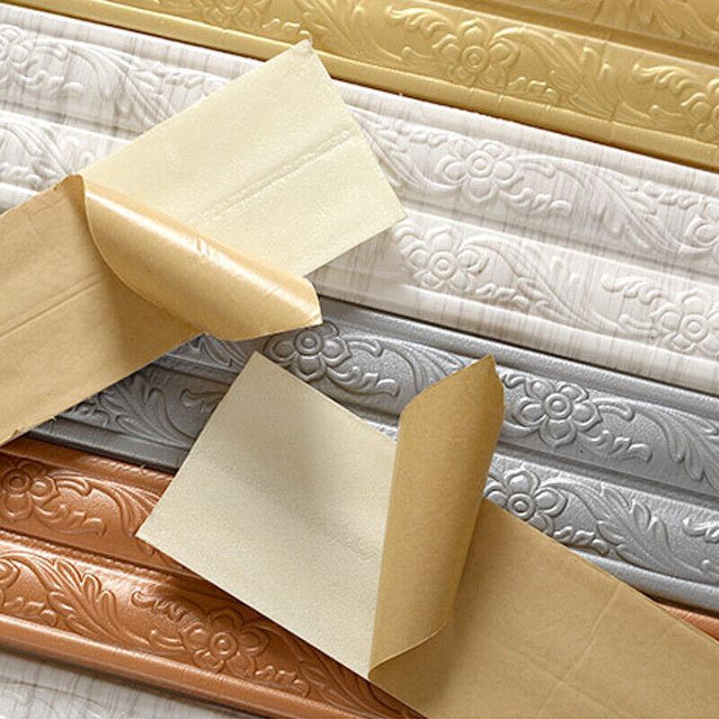 3D отделка стены, плинтус, самоклеящаяся водостойкая плинтус, обои, наклейка на стену для гостиной, домашний декор