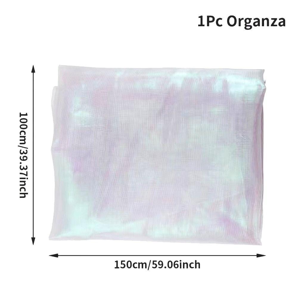 Thin Laser Tulle Shiny Organza Dresses Fabric Skirts Clothes Sewing Organza Fabrics  Designer