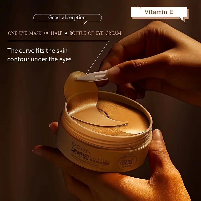 Патчи для глаз с кофеином и ниацинамидом, омолаживающая маска для лечения темных кругов, отечности, морщин, увлажнения, укрепления кожи под глазами, 60 шт.