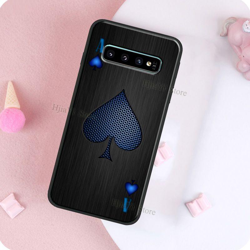 Ace of Spades Poker Case For Samsung Galaxy S22 Ultra S21 S20 FE S9 S10 Note 10 Plus S10e Note 20 Ultra Cover
