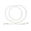 White Imitation Pearl Sunglasses Chain Straps Lanyards Bead Chain Splicing Thin Chain Glasses Hanging Rope Holder Cord Lanyard Accessories
