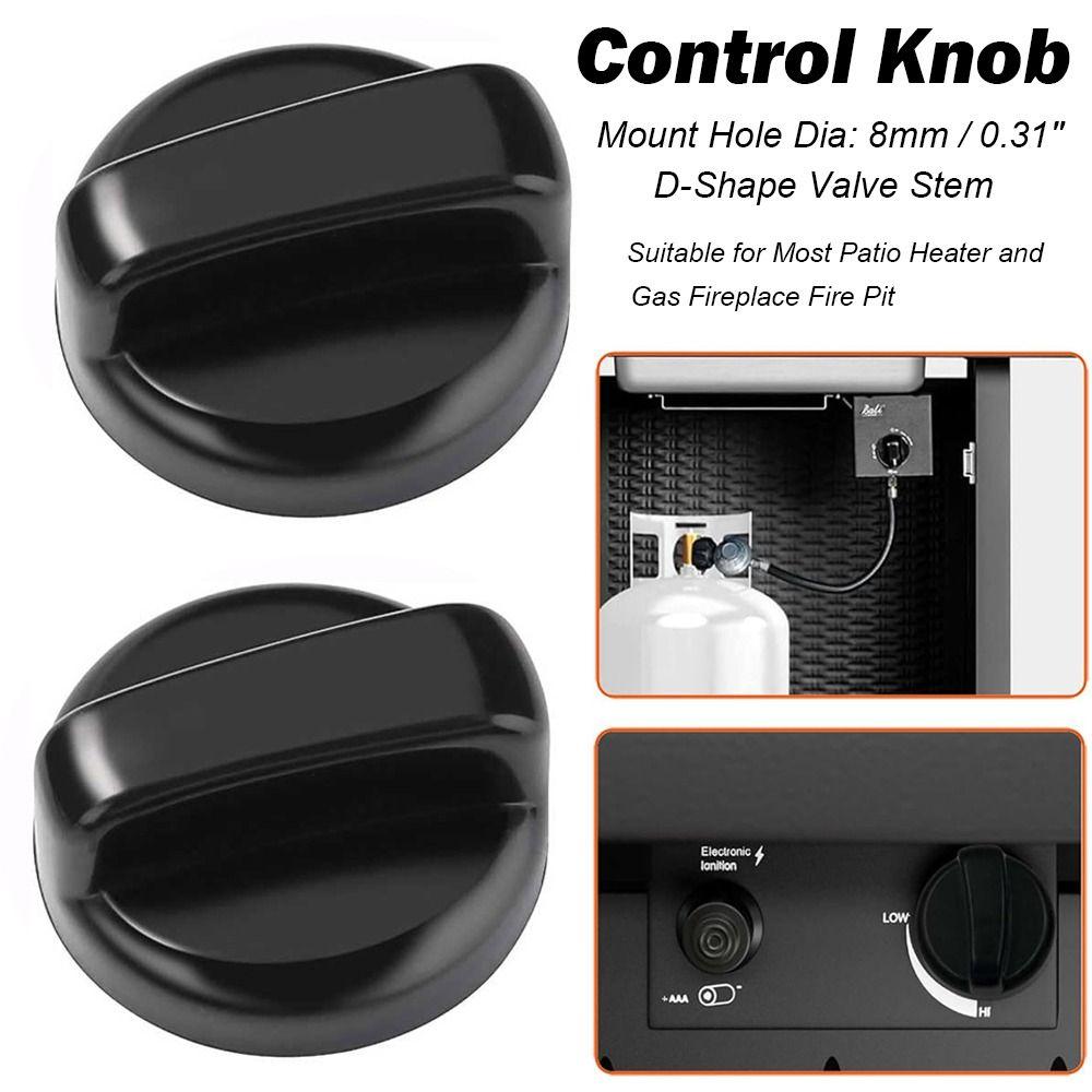8mm Control Knobs D-Shape Valve Stem Rotary Switches Gas Fireplace Fire Pit