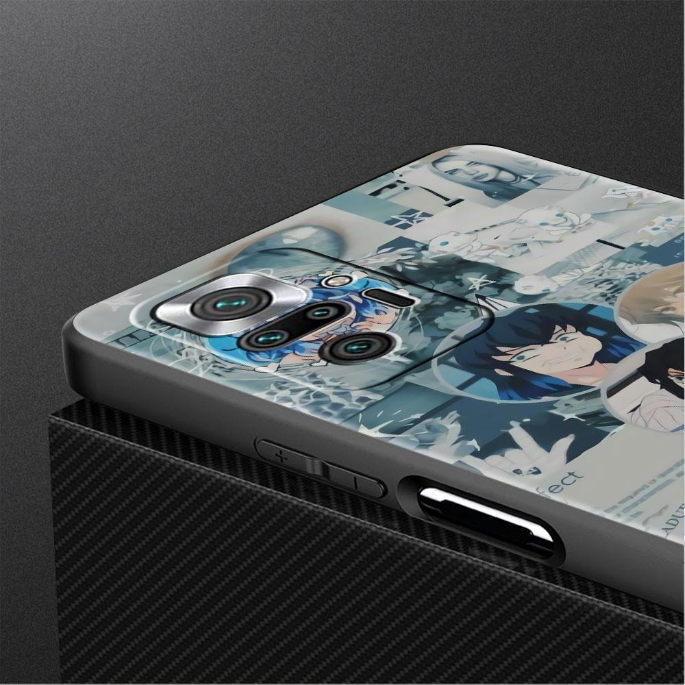 Роскошный черный чехол для телефона Xiaomi Redmi Note 11 10 9 8 7 Pro 9S 9A 9C 10s 8T K40 10C 10S Funda Cover Kimetsu Yaiba Demon Slayer
