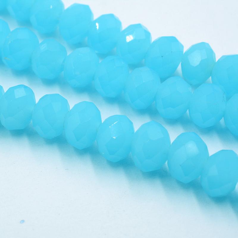 Небесно-голубой разноцветный 145/50 шт. Rondelle Австрия граненый кристалл кварцевые подвески бусины свободные бусины-разделители для самостоятельного изготовления ювелирных изделий