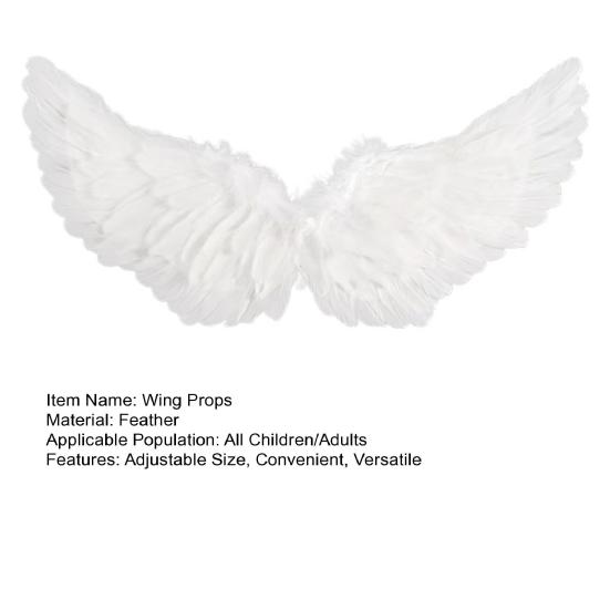 Handmade Angel Wings Creative White Feather Wings Cosplay Little Wings Props for Halloween Parties Festivals