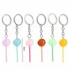 3D Food Simulation Lollipop Jelly-colored Candy Key Rings Lollipop Keychain  Handbag Pendants