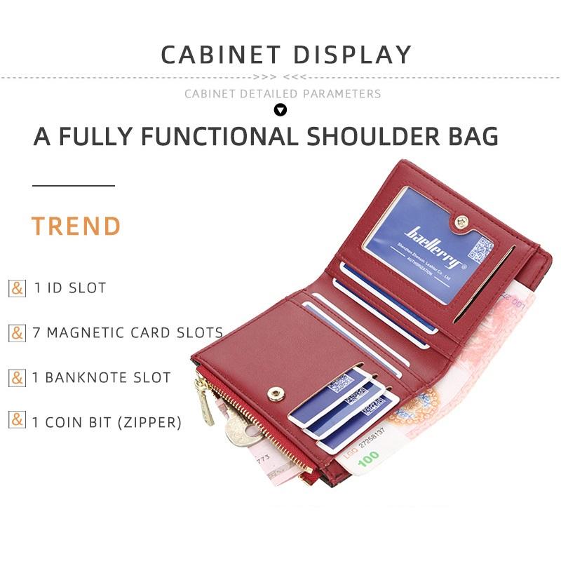 Baellerry Женский мини-кошелек из искусственной кожи, модный кошелек на молнии с держателем для карт, женские повседневные кошельки