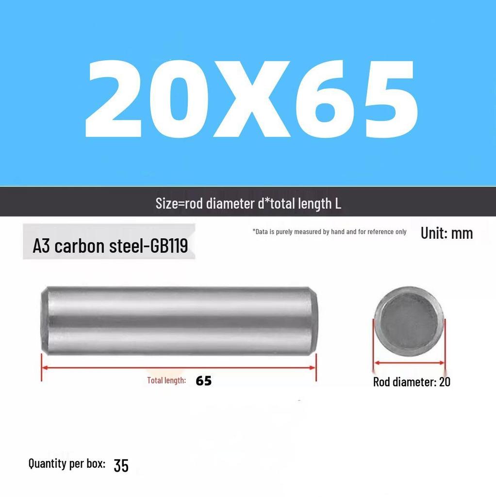 Цилиндрический штифт, GB119, A3, Натуральный, M16-M20 Полный ассортимент