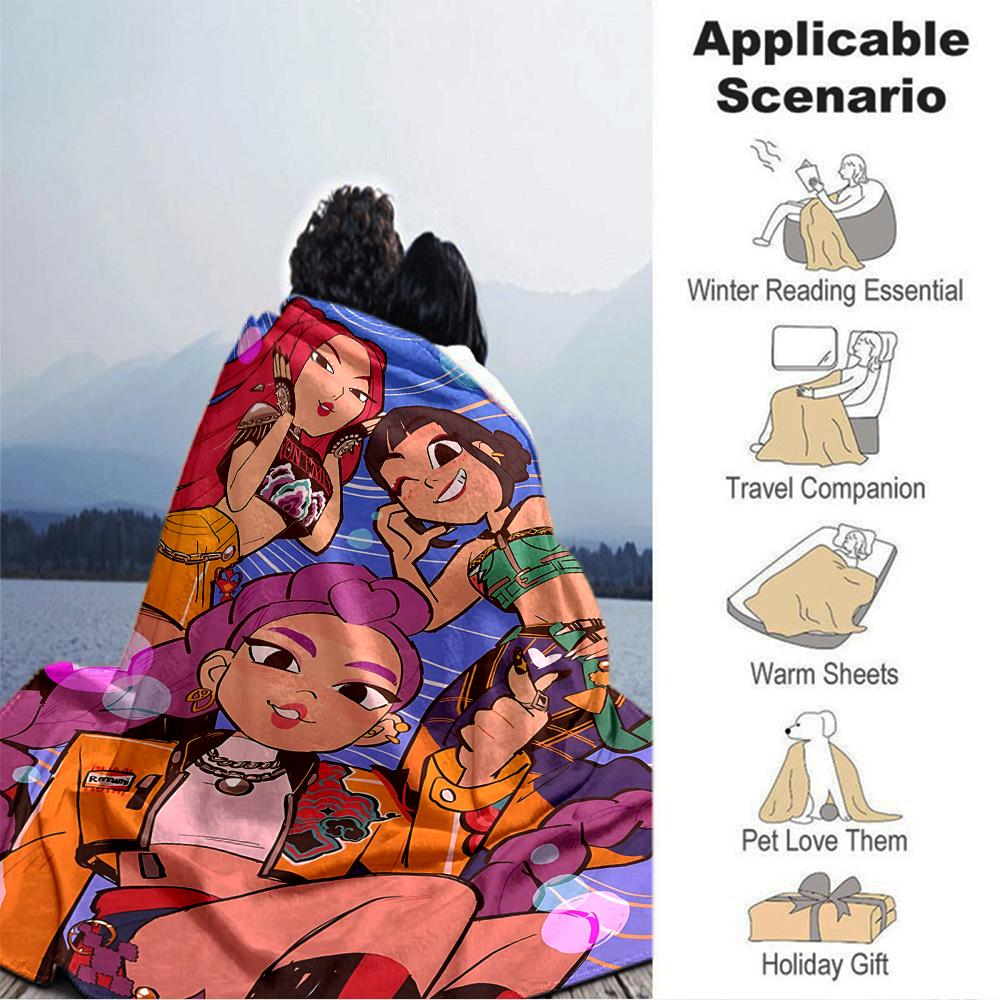 Fantasy Fashion Friends Blanket Soft Throw Blanket For Home Bedroom Bed Sofa Travel Office Solid Christmas Blanket