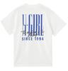 Casual Vertical Logo Short Sleeve White X-girl Tee, Women's,