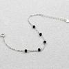 [As Little] Silver Chain Bracelet Crystal Black Silver 925