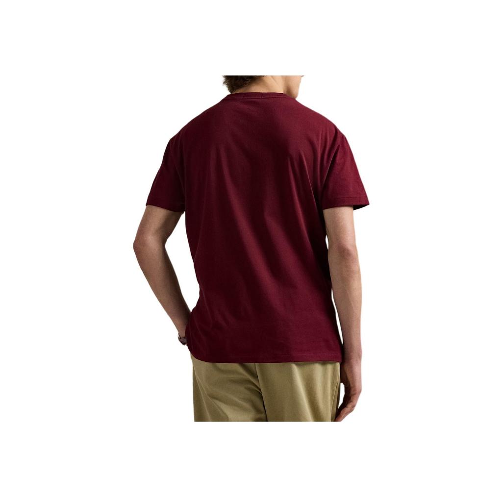 Polo Ralph Lauren Классический крой Логотип Вязаная футболка Мужские топы Красный 710981152-005