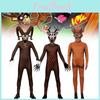 The Deer 99 Nights In The Forest Deer Goat Halloween Costume For Kids With Plush Polyester Material For Childrens Parties