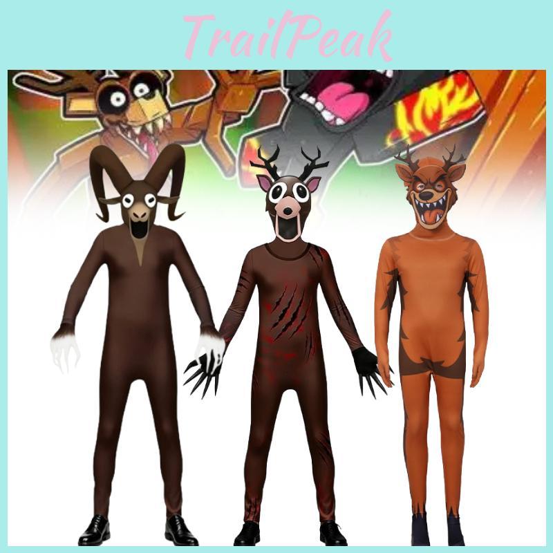 The Deer 99 Nights In The Forest Deer Goat Halloween Costume For Kids With Plush Polyester Material For Childrens Parties