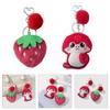 Cute Fluffy Strawberry Snake Plush Keyring Charm Unique Keychain Perfect For Backpacks And Car Interior Decoration