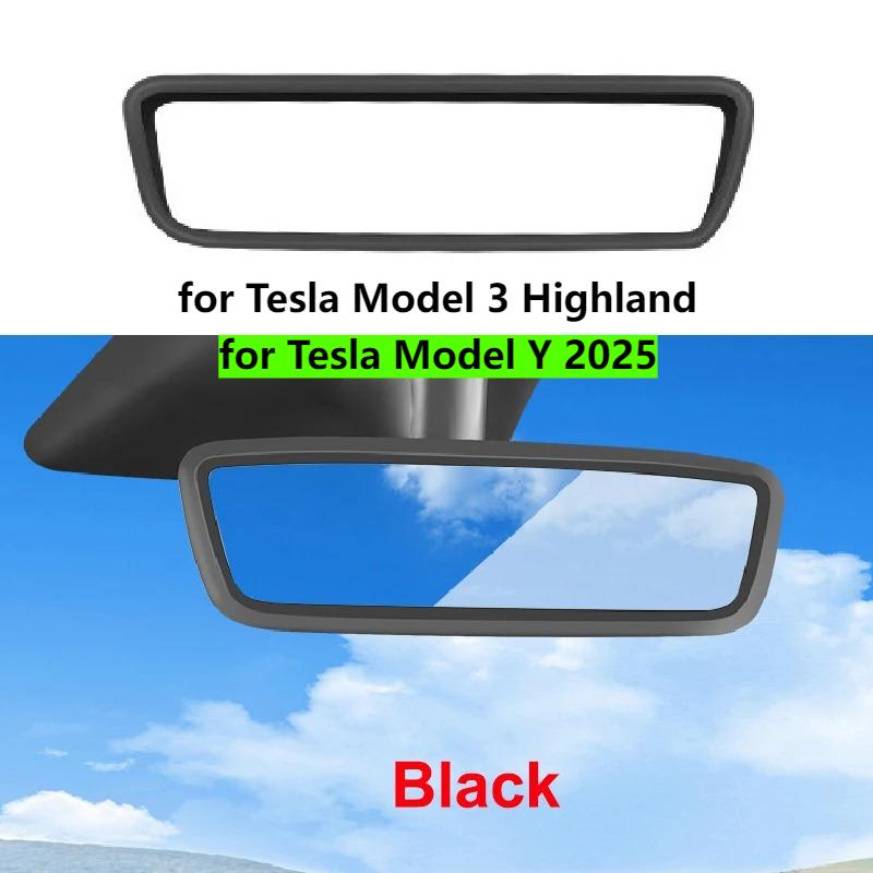 Для Tesla Model Y Juniper 2025 Коврик-подставка для беспроводной зарядки центральной консоли Рамка защитного экрана зеркала заднего вида Новая Model 3