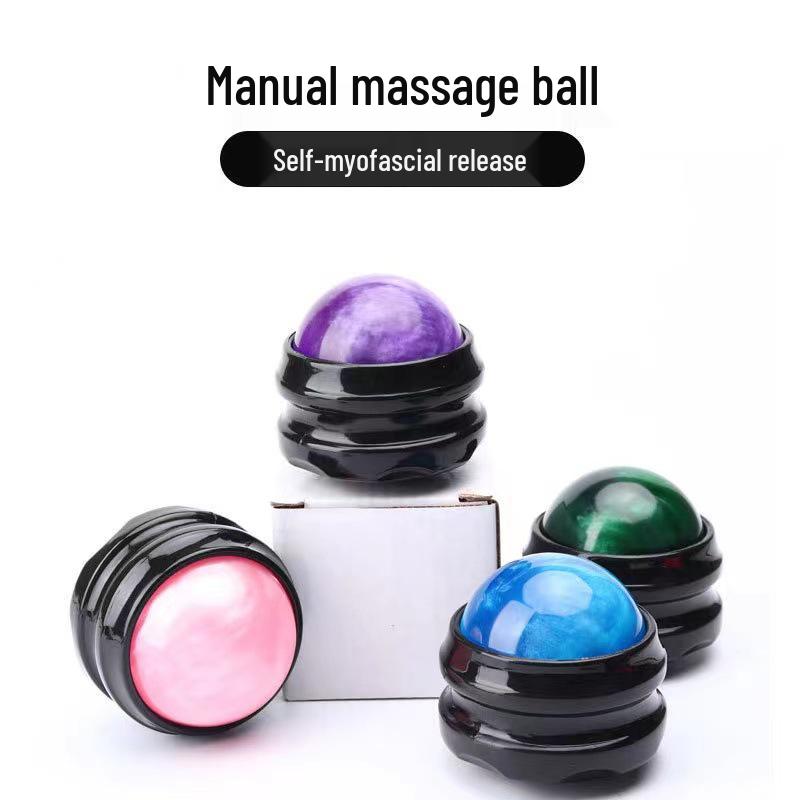 Ручной мини-роликовый массажный мяч - Массажер для шеи, спины и ног из смолы с эфирными маслами