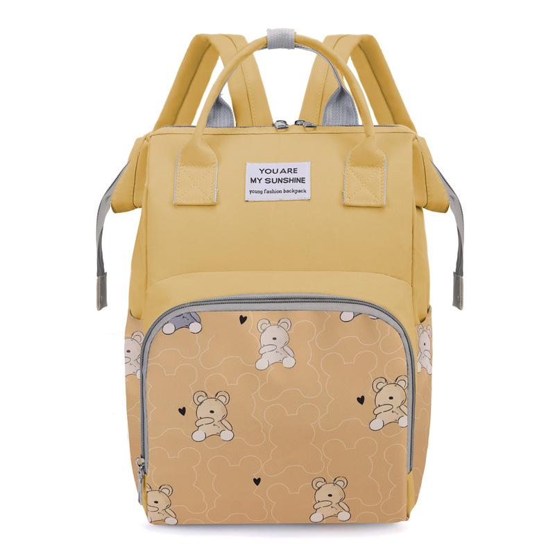 New printed mommy bag, multi-functional backpack, fashionable and cute mother and baby bag, mother bag, portable diaper bag.