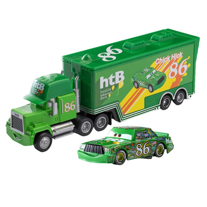 Игрушечная машинка Disney Pixar Тачки 2/3 Молния Маккуин Чик Хикс Кинг Mater 1:55 Литая металлическая модель Игрушка Детский Подарок