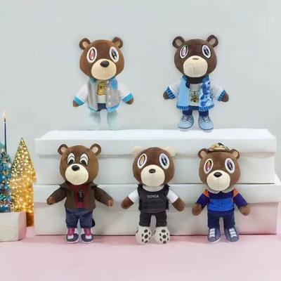 30 см Kawaii Kanye Dropout Bear Teddy Bear Плюшевые игрушки Kanye West Выпускной Мягкий домашний декор комнаты подарок на день рождения