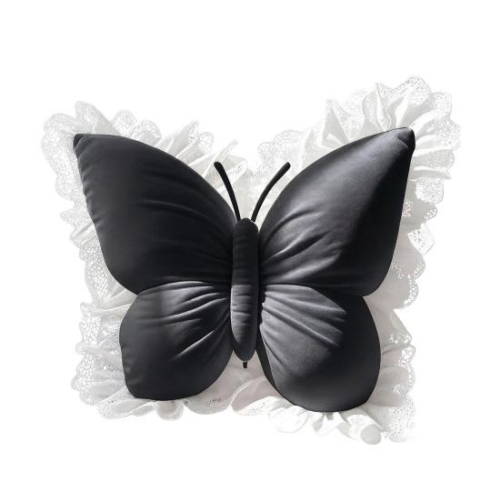 Декоративная подушка-бабочка с кружевной отделкой, в стиле принцессы, набивная подушка для гостиной, спальни, дивана, домашнего декора