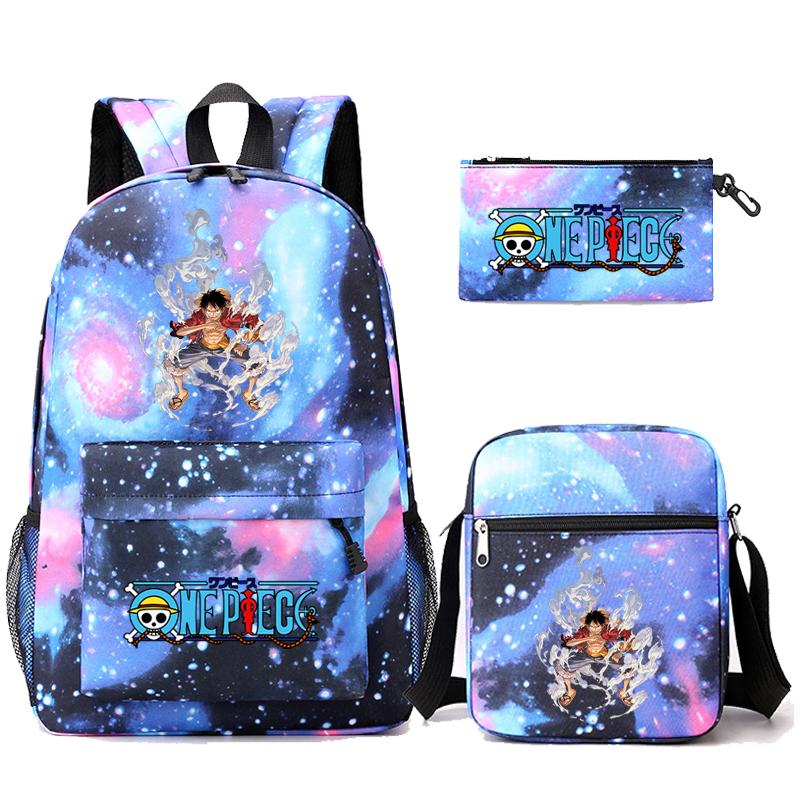 3 шт./компл. аниме цельный противоугонный рюкзак с моющейся сумкой через плечо пенал для девочек мальчиков подростков детей студентов рюкзак для отдыха Mochila