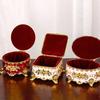 Jewelry Box Dust-proof Anti-drop Vintage Exquisite Enameled Storage Metal European Style Jewelry Holder for Bedroom