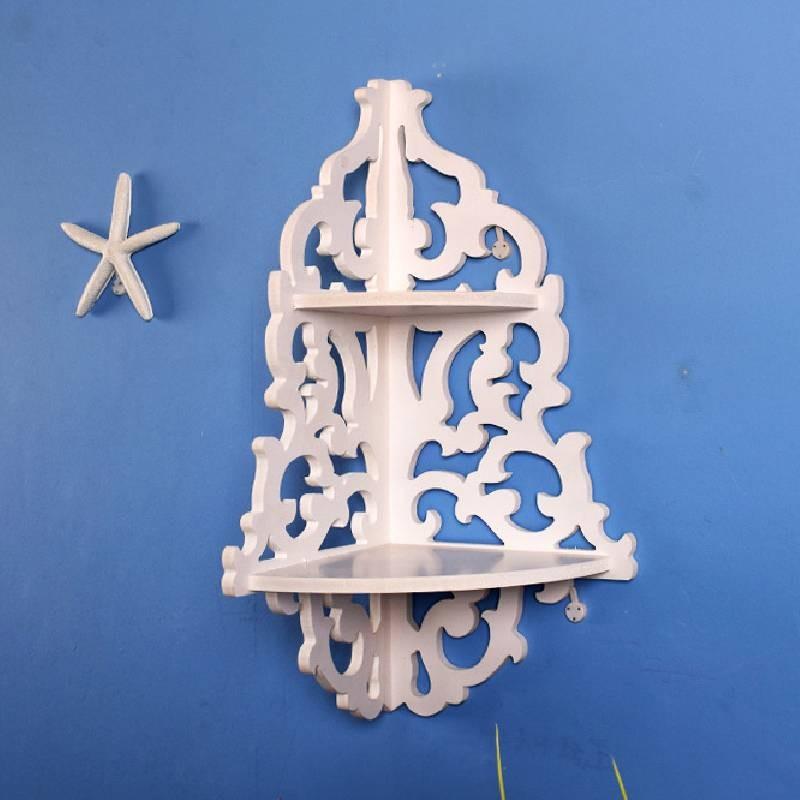 Countryside White European Corner Stand Flower Display Living Room Decoration