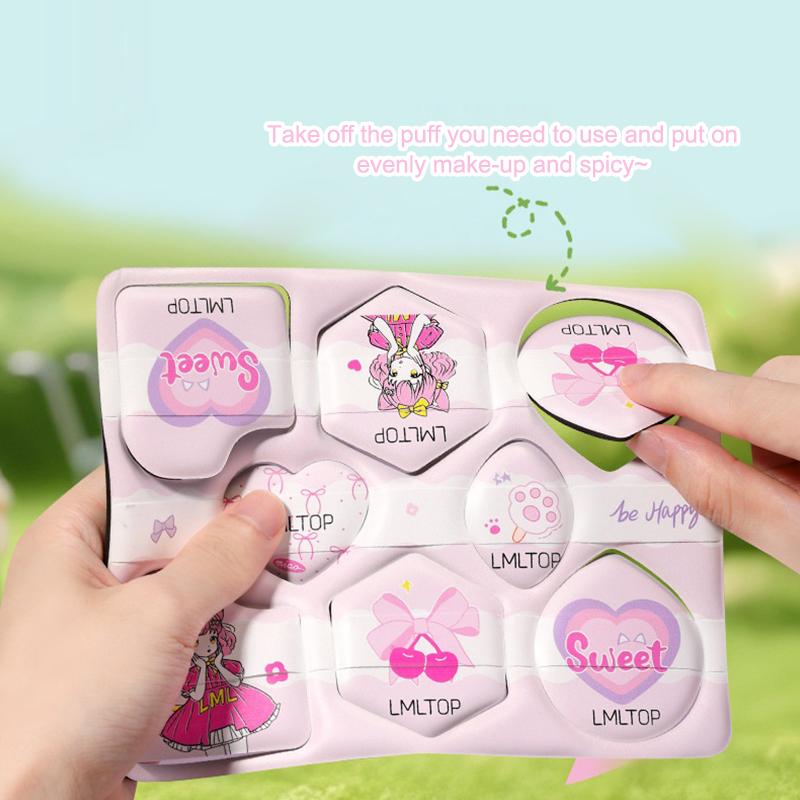 8 шт. Мягкие косметические спонжи, набор спонжей для косметической пудры, спонжи разных форм с мягким прикосновением для ежедневного макияжа, инструменты для красоты