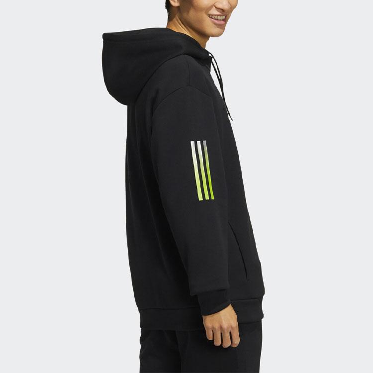 adidas Neo Men's Logo Print Stripe Hoodie Black H45192