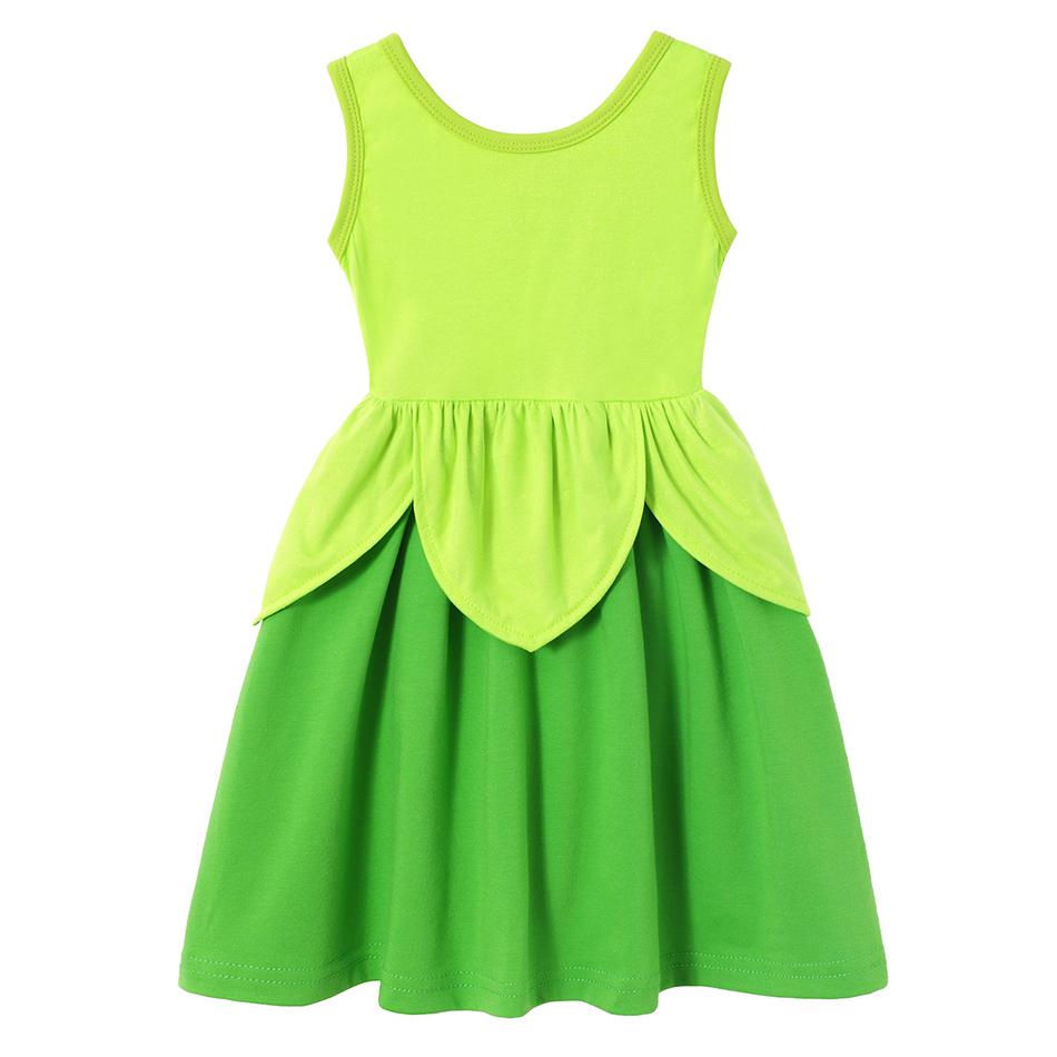 Girl Summer Princess Dress Clothing Rapunzel Elsa Anna Cosplay Birthday Party Dress