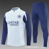 Mens Winter Half-Zip Long Sleeve Football Training Jersey Premium Player Version Argentina England Portugal Germany