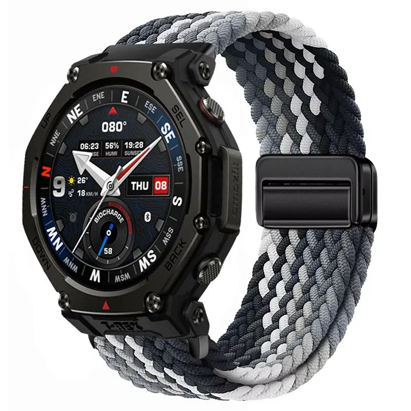 Нейлоновый ремешок 20/22 мм для Amazfit Helio/T-Rex3 Pro 48/44 мм с магнитной застежкой, ремешок для Amazfit Active 2/2 Square/Balance 2